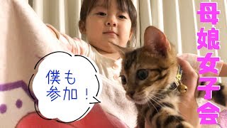 【母娘の時間】まったり女子会、時々猫。【おやすみ前】