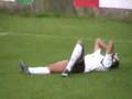 Goalkeeper fakes injury funny