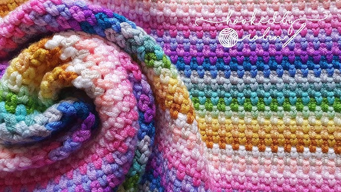 Cross Back Stitch Baby Blanket using Lion Brand Ice Cream Yarn - Crochet  Pattern & Tutorial 