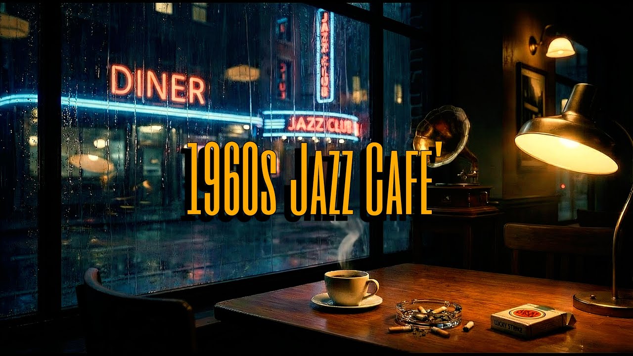 After Hours Jazz Café 1960 – Rainy Window, Vintage Noir Mood, Smooth Jazz for Work, Study & Sleep