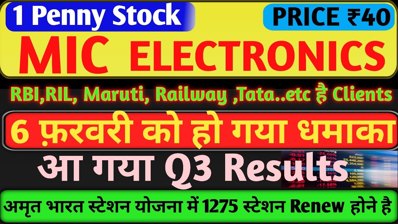 Mic Electronics q3 results.Mic Electronics Share News.Mic Electronics