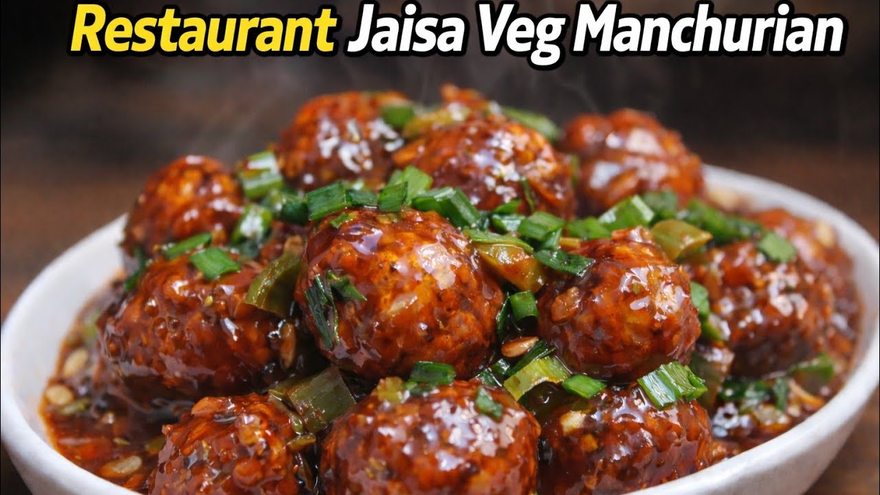 Restaurant Style Veg Manchurian Recipe | Crispy & Juicy Manchurian Balls at Home 😍 | 