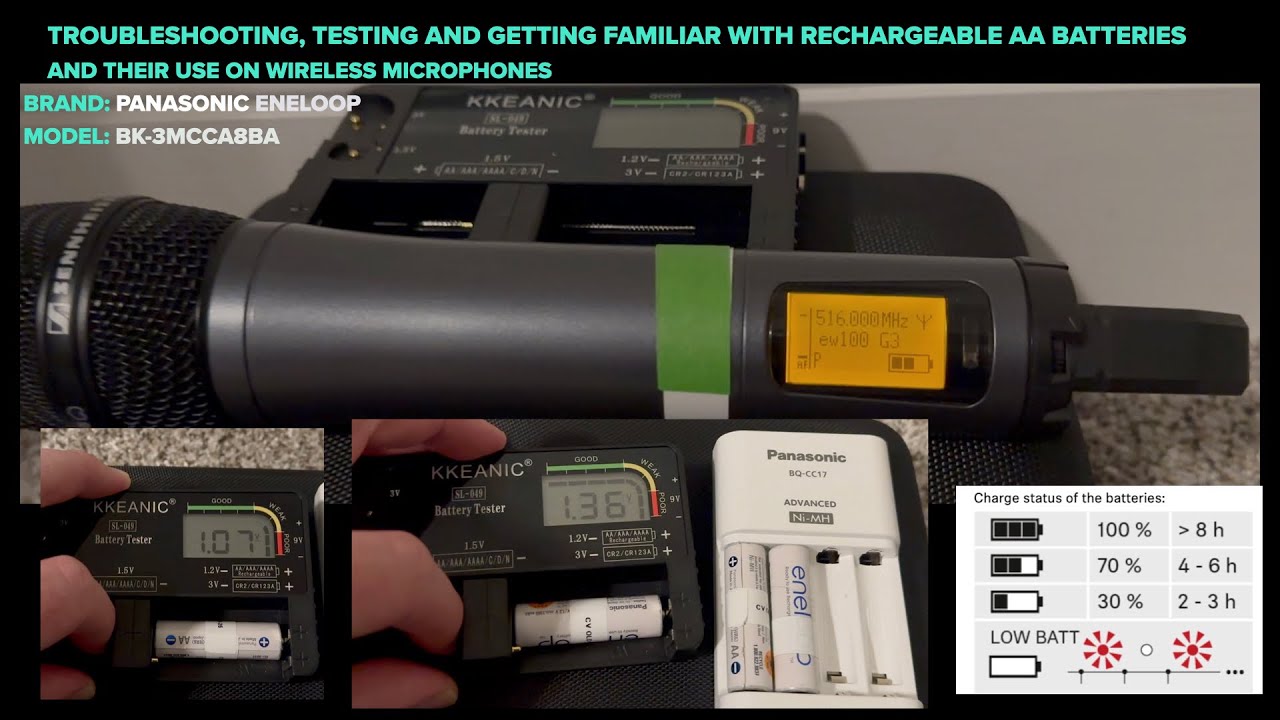 TROUBLESHOOTING, testing and getting familiar with rechargeable AA batteries