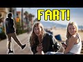 Loud wet fart prank at the beach scooter farts