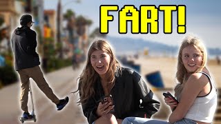 Loud Wet Fart Prank at The Beach! Scooter Farts!!