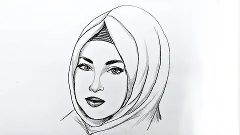 تحميل رسم وجه فتاة بالحجاب