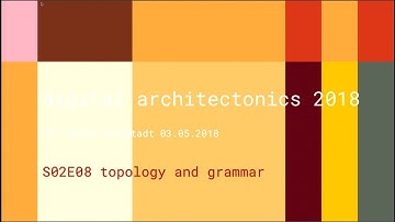 Ludger Hovestadt - Digital Architectonics S02E07: topology and grammar. [Part 1]