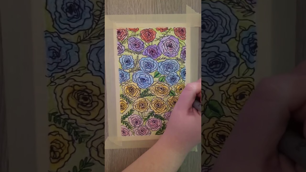 Mixed Media Art Tutorial: Rainbow Rose Collage!