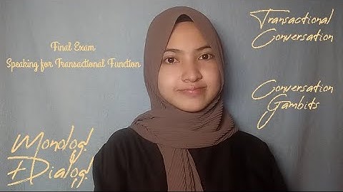 Final Exam - Speaking for Transactional Function | A2