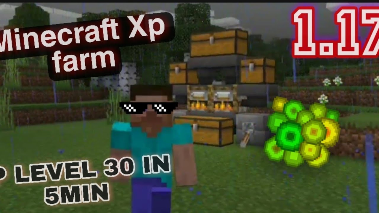 Cheap XP farm in Minecraft pe/bedrock 1.17 Easy.
