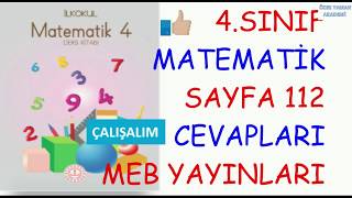 4.SINIF MATEMATİK SAYFA 112 ÇALIŞALIM CEVAPLARI BÖLME ÇARPMA İLİŞKİSİ MEB YAYINLARI