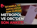 Metropol ve orcden son anket sonular stanbul ve antalyada son durum ne