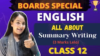 Summary Writing- Easiest Technique| Format+Notes+Explain| #English| by @shafaque_naaz|#hscboard2023