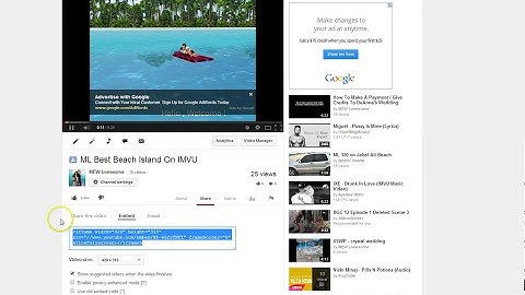 How to add a video the easy way to your IMVU homepage