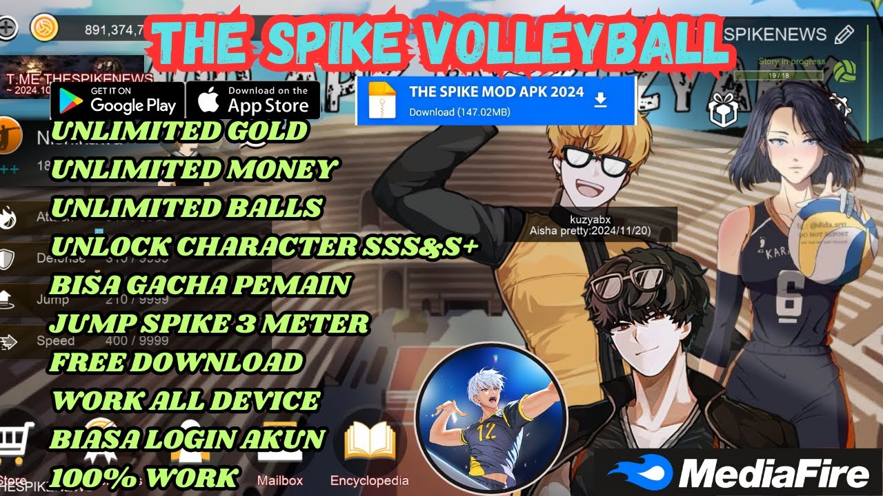 the spike volleyball mod apk unlock all characters (UNLIMITED ALL)