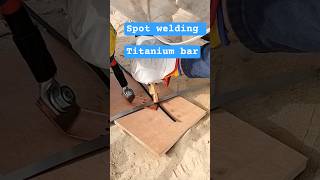 Spot welding for ribbon anode and titanium conductor bar in Tank for Cathodic protection