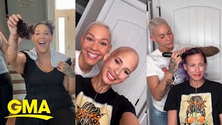 Friends shave each other’s heads after cancer, female pattern baldness Net Worth