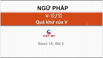 Tiếng Hàn Việt Mỹ | Ngữ pháp V-았/었 - Quá khứ của V