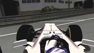 F1 2014 Monaco Grand Prix - Bottas Crash (rFactor)