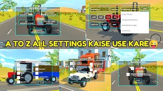 How to use total settings in Indian vehicles simulator 3d|Swaraj Indian tractor game screenshot 3