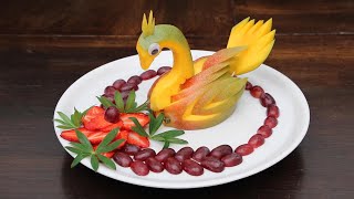 2 Art in Mango Swan FRUIT CARVING AND CUTTING TRICKS