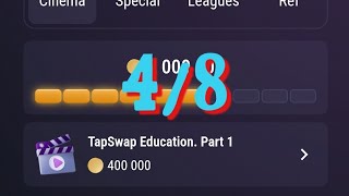 TapSwap Education. Part 1 4 Aug Tap Swap Watch Daily Video Code  | Tapswap New Code Today 4 Aug .