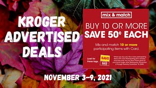 *NEW MEGA SALE* Kroger Advertised Deals for 11/3-11/9 | Mega, 5x Weekly Digitals, & MORE Match-ups