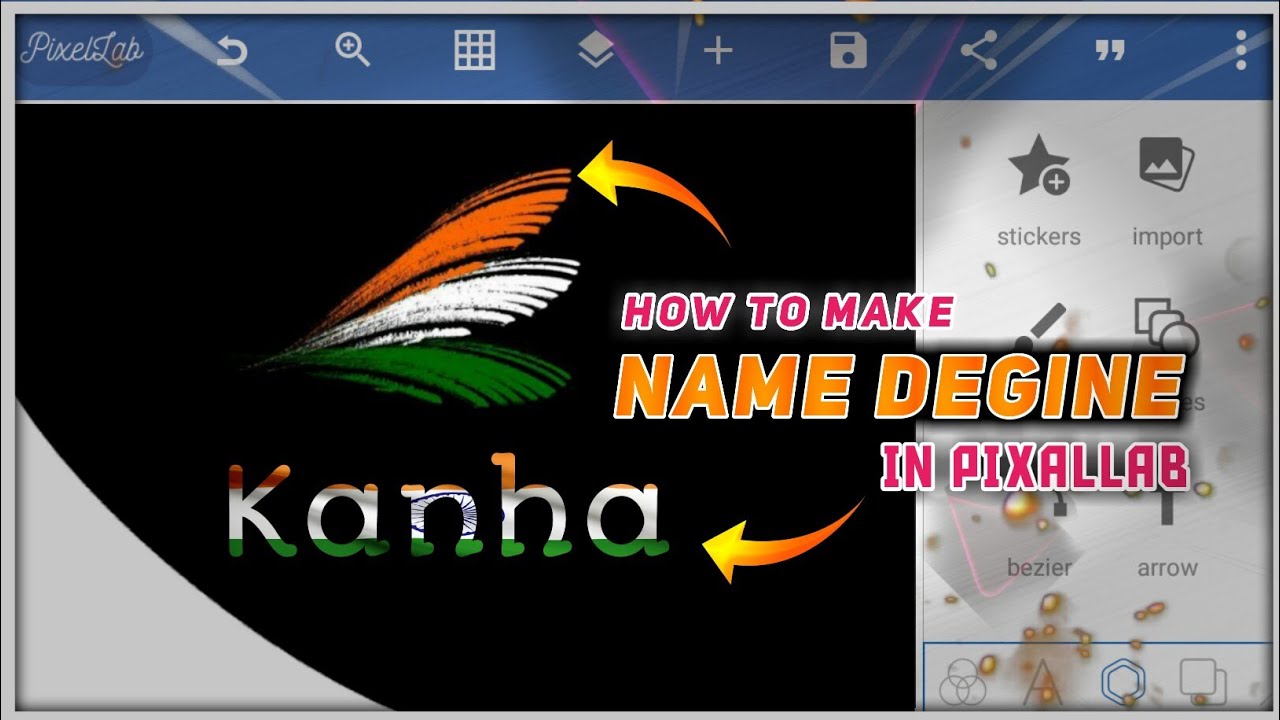 Make Independence Day name logo || how to make Indian flag logo text in Hindi // August 15 Status