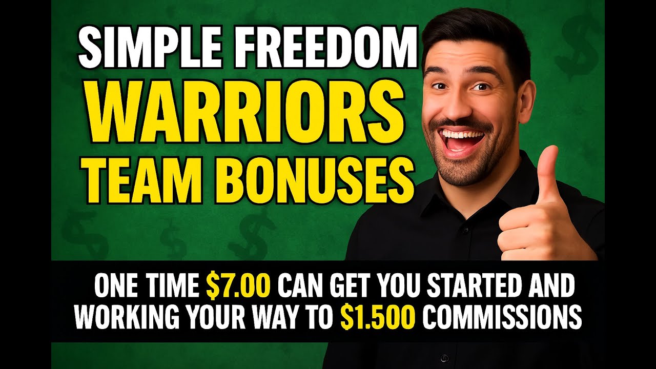 Simple Freedom Warriors Team Bonuses – How $7 Unlocks Up to $1,500 Commissions Fast
