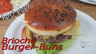 weiche Brioche Hamburger Brötchen | die besten Burger Buns selber backen | Rezept mit Videoanleitung