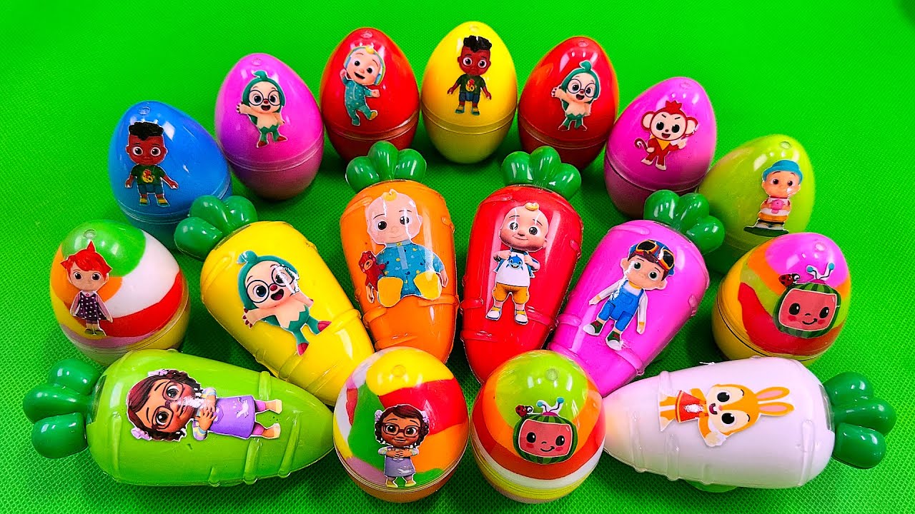 Mixing Colorful Slime๐ Digging Numberblocks in Rainbow EGGS Surprises ...