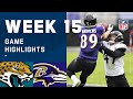 Jaguars vs. Ravens Week 15 Highlights | NFL 2020