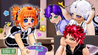 Cute Girl Becomes MAID for Famous Boy Band… They All Fall in Love With Her! EP 1 💘 Story Roblox 💘
