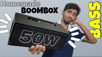 How To Make Boombox | 50W Output Deep Bass | Gold-AP55