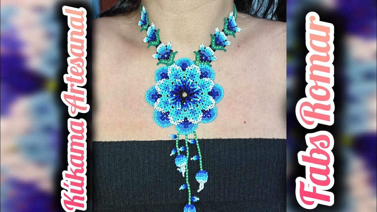 Cadena de flores para collar de flor azul 😁