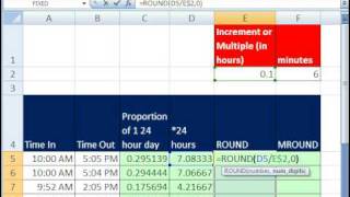 Excel Magic Trick 379: Round to Nearest 1/10th Hour for Payroll