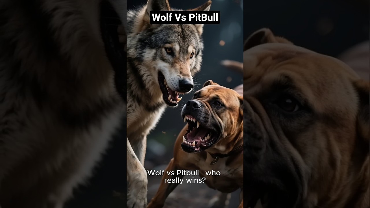Wolf Vs PitBull. 