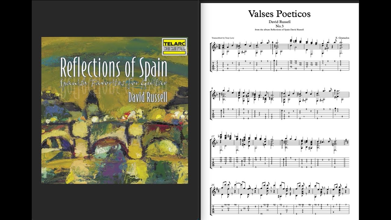 Valses Poeticos No.3 Enrique Granados - David Russell (Transcription)