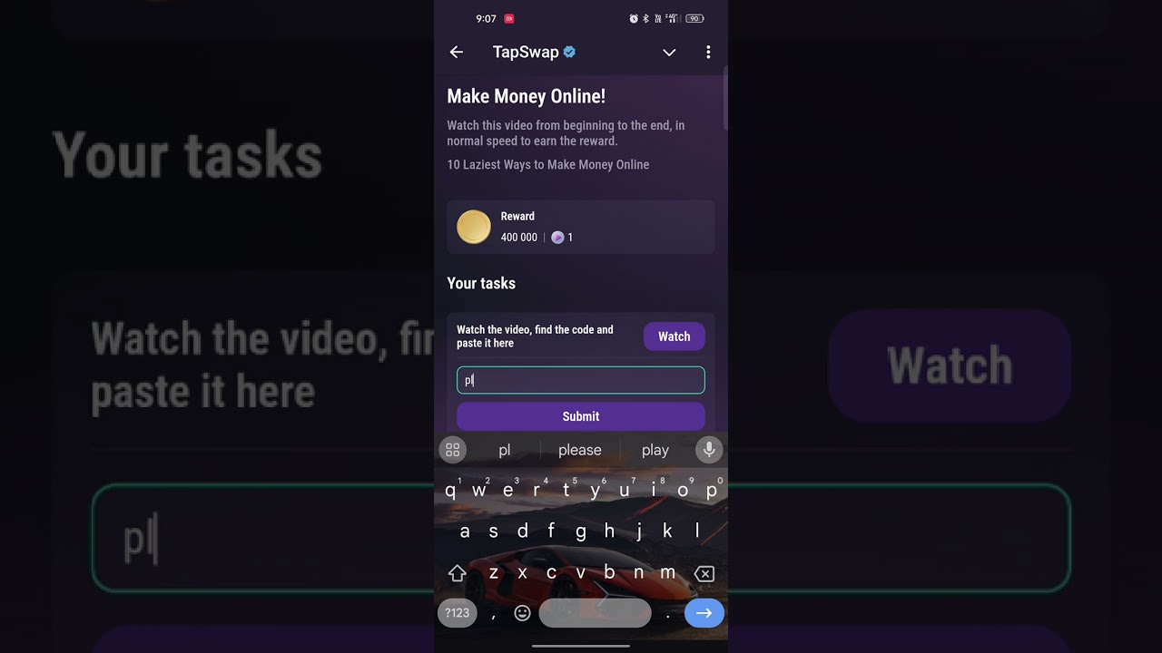 make money online  today's code  tap swap daily vidio