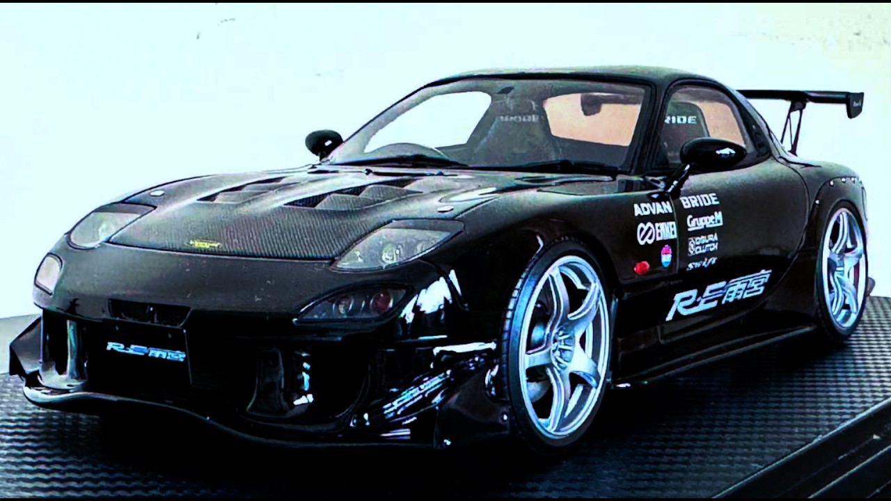Ignition Model 1:18 Mazda RX 7 FD3S RE Amemiya Black - YouTube