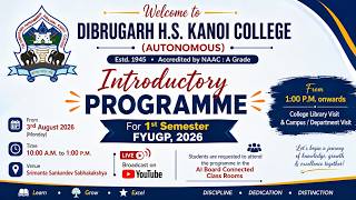 LIVE | DHSK College (Autonomous) FYUGP 2026 Induction Programme | Welcome to 1st Semester Students