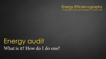 Energy Audits: What is it? How do I do one?