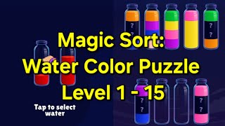 Magic Sort: Water Color Puzzle Level 1 - 15