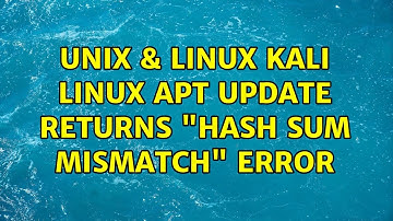 Unix & Linux: Kali Linux: apt update returns "Hash Sum mismatch" error