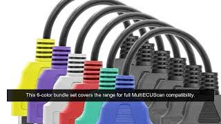 Fiat OBD II ECU Scan Adapter Cable Set β 6 Color Bundle for Enhanced Diagnostics | Obd2Technology
