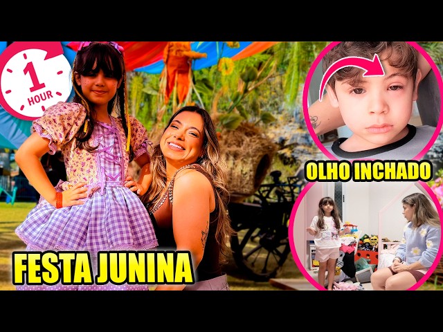 1 HORA de vlog: Festa JUNINA da Lili - O que aconteceu com o OLHO do Zyon? | Kathy Castricini
