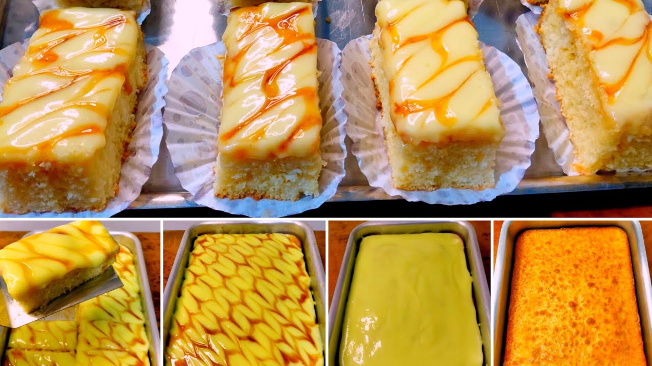 مراحل اكتمال القمر❤️كيكة الكريم كراميل بدون زبدة أو سمنة ❌️ أحلي جاتوه شاتوه ب ٢ بيضة وكوب ونص دقيق👍