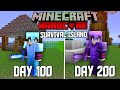 I Survived 200 Days on a ISOLATED SURVIVAL ISLAND in Minecraft Hardcore...