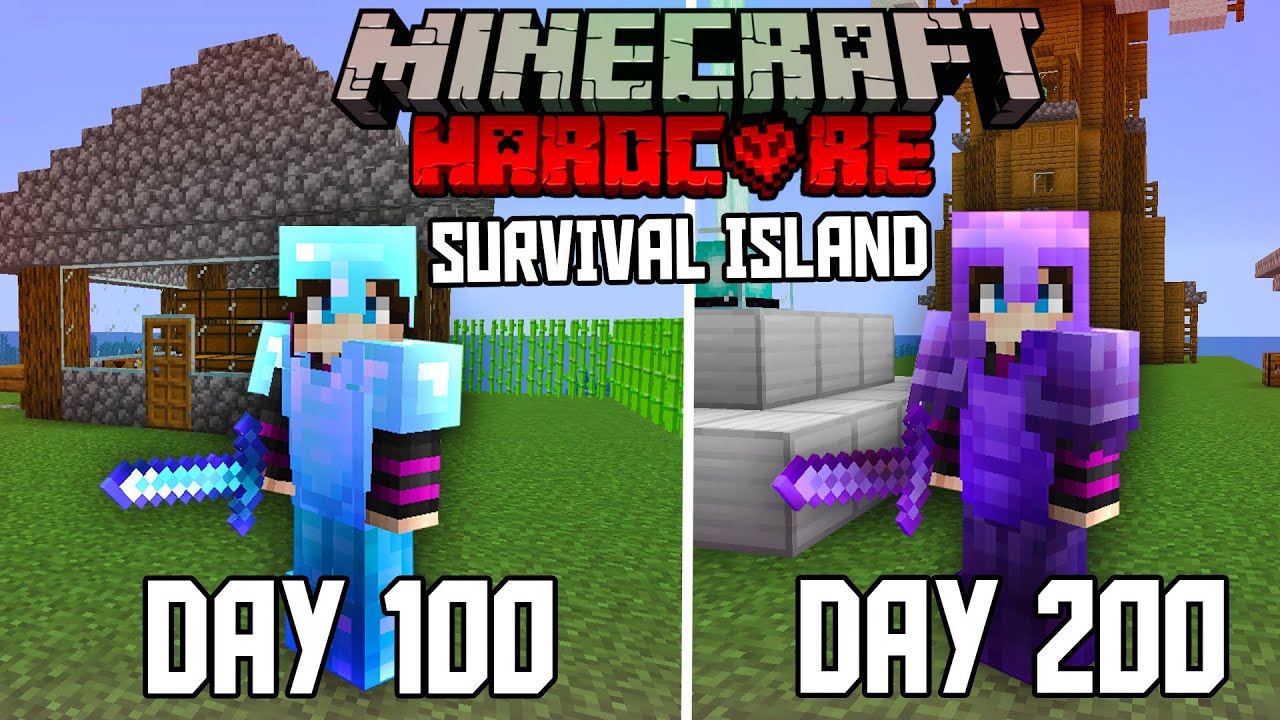 I Survived 200 Days On A Isolated Survival Island In Minecraft Hardcore 