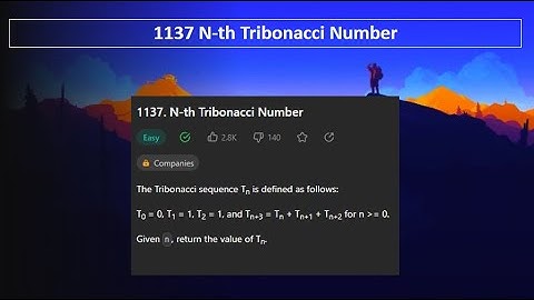 1137 N-th Tribonacci Number - Leetcode January Challenge 2023